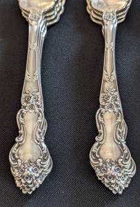 lot 15 image: Wallace Sterling Silver Meadow Rose Spoon and Fork Set