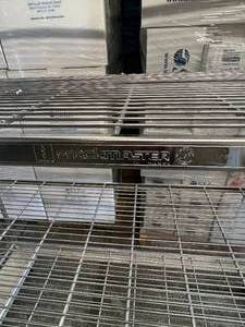 lot 8 image: Metro 4-Tier Heavy Duty Adjustable Chrome-Plated Wire Cart Mobile Shelving Storage Truck - NSF Approved - In Good Condition 81 x 60 x 25 