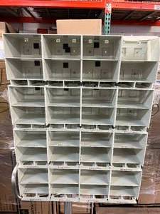 lot 51 image: Rolling Ortho Suture Caddie Poles with Back-to-Back&nbspStorage bin Containers - Mobile Organizer - Good Condition