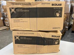 lot 56 image: 2 Cases (6 each per case) NEW Ecolab 6000073 750mL Dye and Fragrance-Free CHG Compatible 62% Ethyl Alcohol Foam Hand Sanitizers