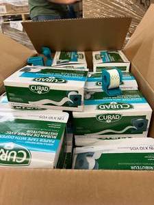 lot 64 image: Lot of 18 Boxes (6 rolls each box) NEW Curad NON260002D 2 x 10 yd. Gentle Non-Irritant Hypoallergenic Paper Tapes with Dispenser - Some Boxes Are Open...