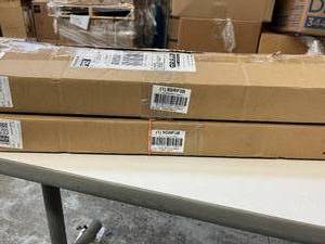 lot 66 image: Lot of 2 Cases (2 each per case) NEW Grainger 5GRP3B 1.5 x 24 x 6 Steel Shelf Divider - Chrome
