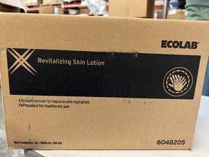 lot 72 image: 1 Case (12 each) NEW Ecolab 6048205 540mL Revitalizing Skin Lotion 