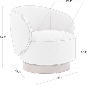lot 19 image: Kislot Swivel Accent Round Barrel Chair