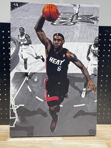 lot 15 image: LeBron James The Heat Canvas Photo