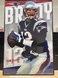 lot 20 image: Tom Brady Patriots Framed Poster