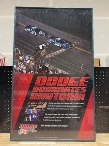 lot 21 image: Dodge Dominates Daytona Framed Poster