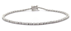 lot 29 image: 1.25 Carat Diamond Slim Bar Link Tennis Bracelet