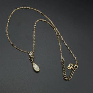 lot 22J image: Christian Dior Authentic Designer Gold Charm 17 Necklace $389 Retail
