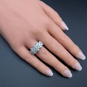 lot 5A image: 3.00 Carat Natural Diamond Cocktail Estate Ring in White Gold $4,999.98 Retail Tag Attached VIDEO