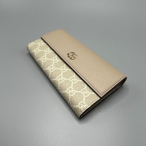 lot 0K image: Brand New Gucci Beige GG Marmont Continental Wallet - Authentic $880 Retail