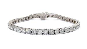 lot 2B image: NEW 11.88 Carat Natural Diamond Classic Tennis Bracelet in 14k White Gold $44,835 Appraisal Included VIDEO