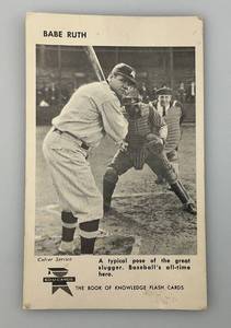 lot 10 image: 1960s BABE RUTH Ed-U-Card (Very Cool)