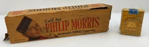 lot 40 image: WWII Call For Philip Morris Cigarette Carton & Sealed Pack