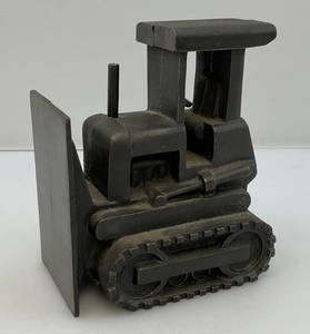 lot 54 image: Restoration Hardware Bulldozer Earth Mover Bookend