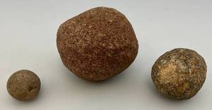 lot 69 image: Vintage  Calcite Sandstone Concretions 3 12 , 2 12, 1 14