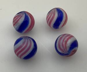 lot 2 image: Antique German Handmade Peppermint Swirl Marbles 2 4164 1 4364 1 2132