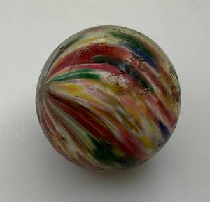 lot 5 image: Outstanding Antique German Handmade Multi Color Onion Skin Marble  Marble  38.69 MM Or 1  67128 Inch