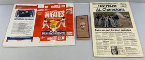 lot 104 image: Misc. Twins Items