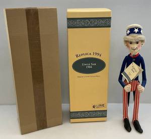 lot 105 image: 1994 Replica Steiff Uncle Sam 1904 Limited Edition of 1000 (NIB)