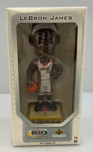 lot 110 image: Vintage Premium Play Makers Upper Deck LeBron James Bobble Head (NIB)