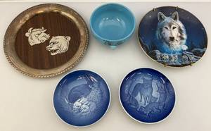 lot 112 image: Misc. Vintage Decorative Plates & More Including Bing & Grondahl