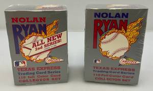 lot 124 image: Vintage Nolan Ryan Texas Express Trading Cards Series Collectors Sets (Factory Sealed)