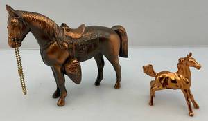 lot 126 image: Misc. Vintage Coppertone Horse Figures
