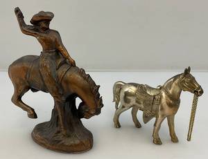 lot 127 image: Misc. Vintage Coppertone Horse Figures