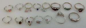 lot 134 image: Misc. Sterling Toe Rings & More
