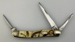 lot 153 image: Vintage Schrade #12 Syrup Handle 3 Blade Pocket Knife