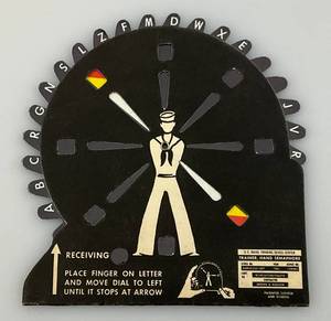 lot 161 image: WWII BROWN & BIGELOW US Navy USN Hand Semaphore Trainer