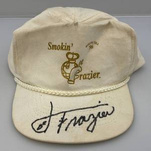 lot 166 image: Vintage SMOKIN JOE FRAZIER Autographed Snapback Hat