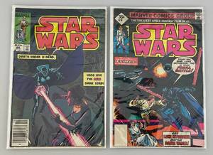 lot 177 image: Vintage STAR WARS 35 Cent #6 & 60 Cent #88 Comics (Sleeved & Boarded)