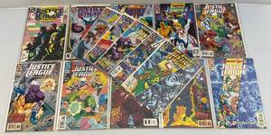 lot 198 image: Misc. Vintage Justice League International  Comics (Sleeved & Boarded)