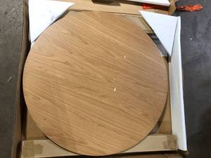 Natural Oak Round Bar Table by Noble House Customer Returns See Pictures