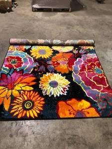 Unique Loom Lyon Kennedy Black 8 0 x 10 0 Area Rug  Customer Returns See Pictures