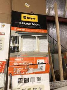 Clopay Garage Door 3-Layer Steel Insulation Steel in White 8 in. X 7 in.   No inspected maybe need parts or damage Customer Returns See Pictures