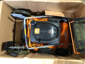 YARDMAX 21 in. 170cc 3-in-1 Gas Walk Behind Push Lawn Mower with High Rear Wheels  Customer Returns See Pictures