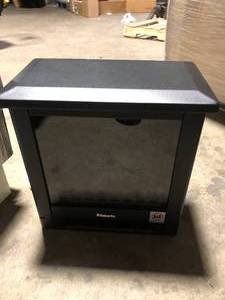 TURBRO Suburbs 14 in. Freestanding Electric Fireplace Stove with Realistic Dancing Flame Effect and Thermostat in Black Customer Returns See Pictures