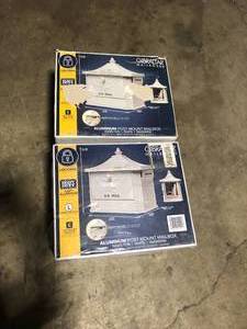 Lot of 2 Gibraltar Mailboxes Hamilton Large Capacity Cast Aluminum White HM200W00  Customer Returns See Pictures
