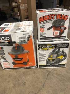 Lot of  Assorted WetDry Shop Vacs Various Models and Conditions Customer Returns See Pictures