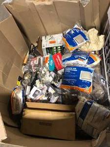 Gaylord of Assorted Plumbing Hardware and Misc Items Various Models and Conditions  Customer Returns See Pictures