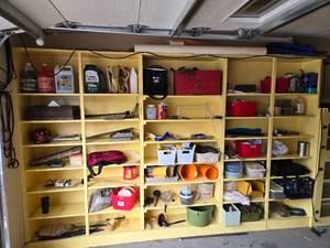 lot 3 image: 3 Shelving Units and Contents - One is 48 14 Wide, Two is 37 78 Wide, Three is 48 12 Wide - All are 85 Tall