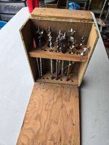 lot 50 image: Auger Bits in Wooden Case