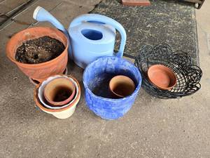 lot 86 image: FLower Pots  Planters  Watering Can