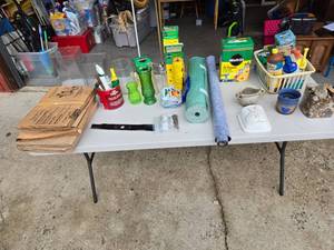 lot 141 image: Garden Supplies, Grass Seed Mat, All Items Pictured on Table