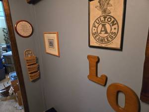 lot 160 image: Wall Decor Framed Fulton A Seamless Seed Bag, Duck Stamp Print