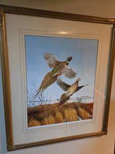 lot 159 image: Ken Kunzer Signed Phaesant Print