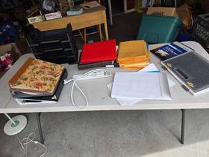 lot 179 image: Desk Organizer, 3 Ring Binders and More